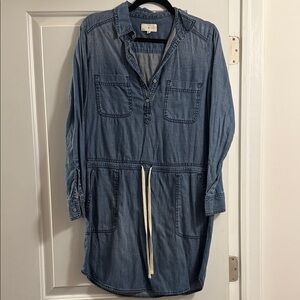 Lou & Grey Blue Denim Shirt Dress